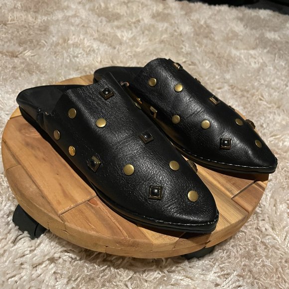 Scotch & Soda Leather Studded Mules - Picture 2 of 10